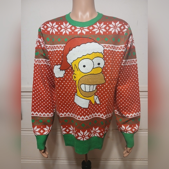 Homer Simpson Christmas Sweater Medium - Picture 3 of 4